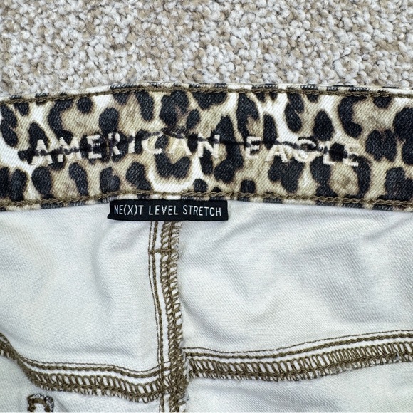 American Eagle Hi Rise Jegging pants Animal Print Brown Beige Women’s Size 24 R - Picture 13 of 16